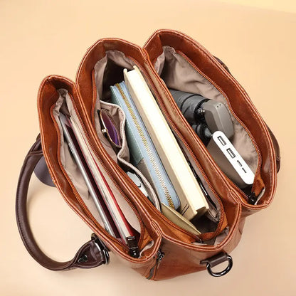 Trendige Boston-Tasche aus Leder